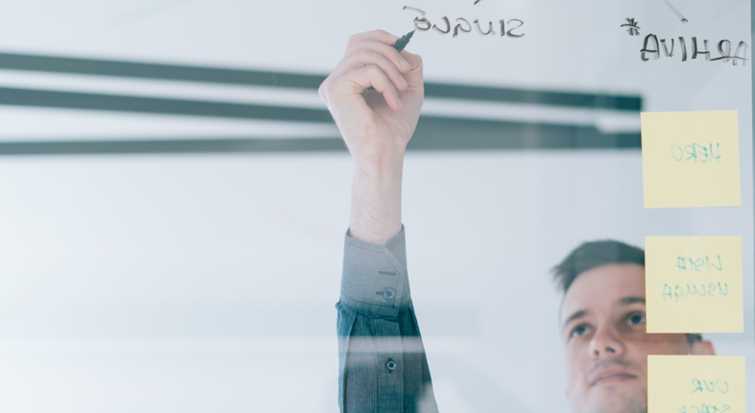 Ivo writing on the whiteboard