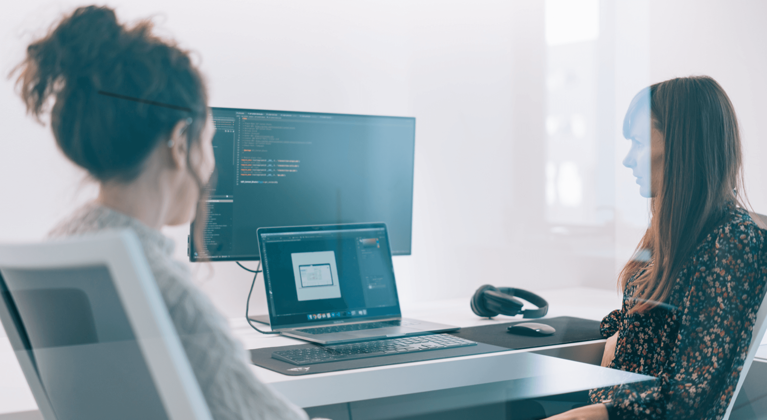 Marija and Marina working