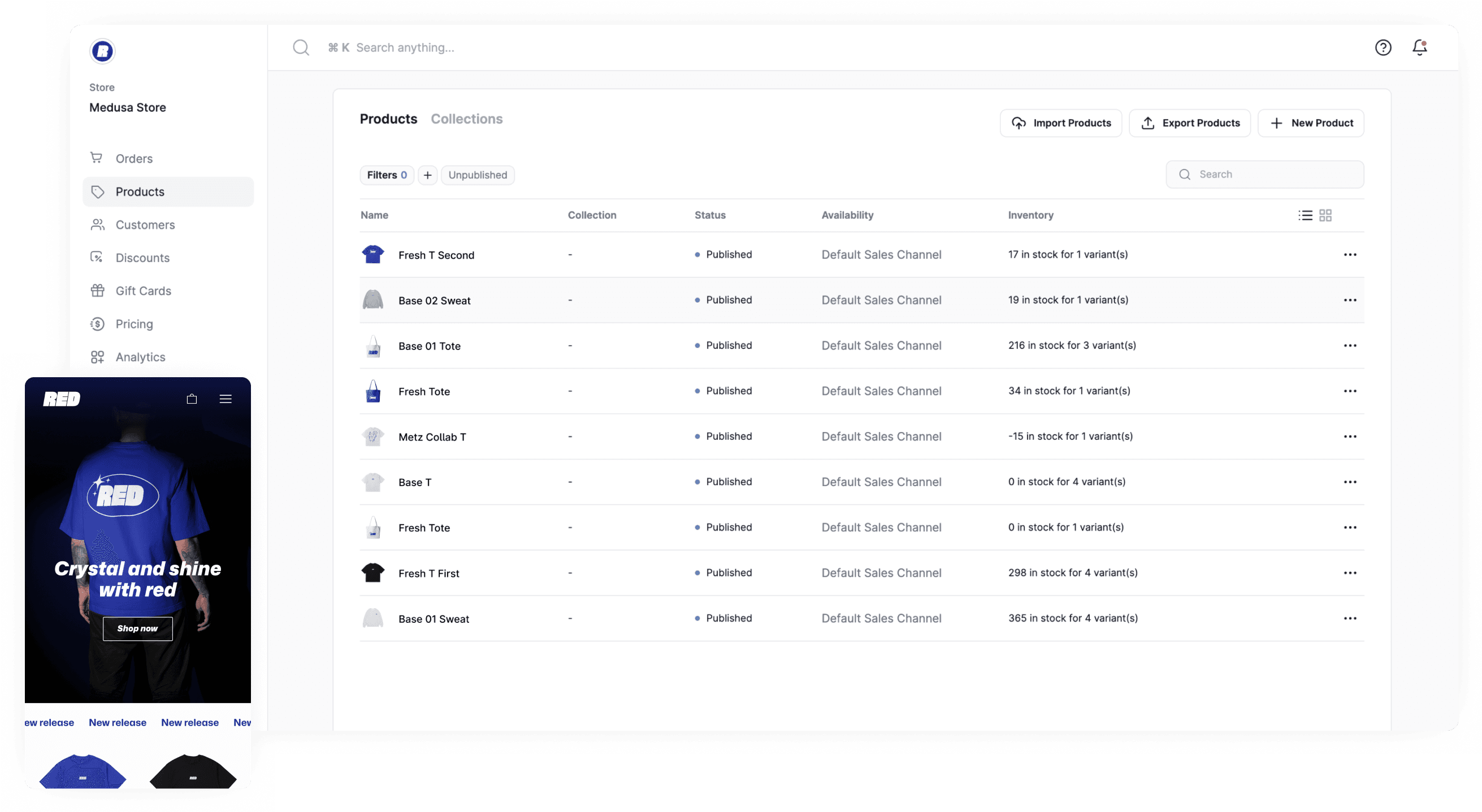 Medusa store dashboard and red mobile screenshot.png