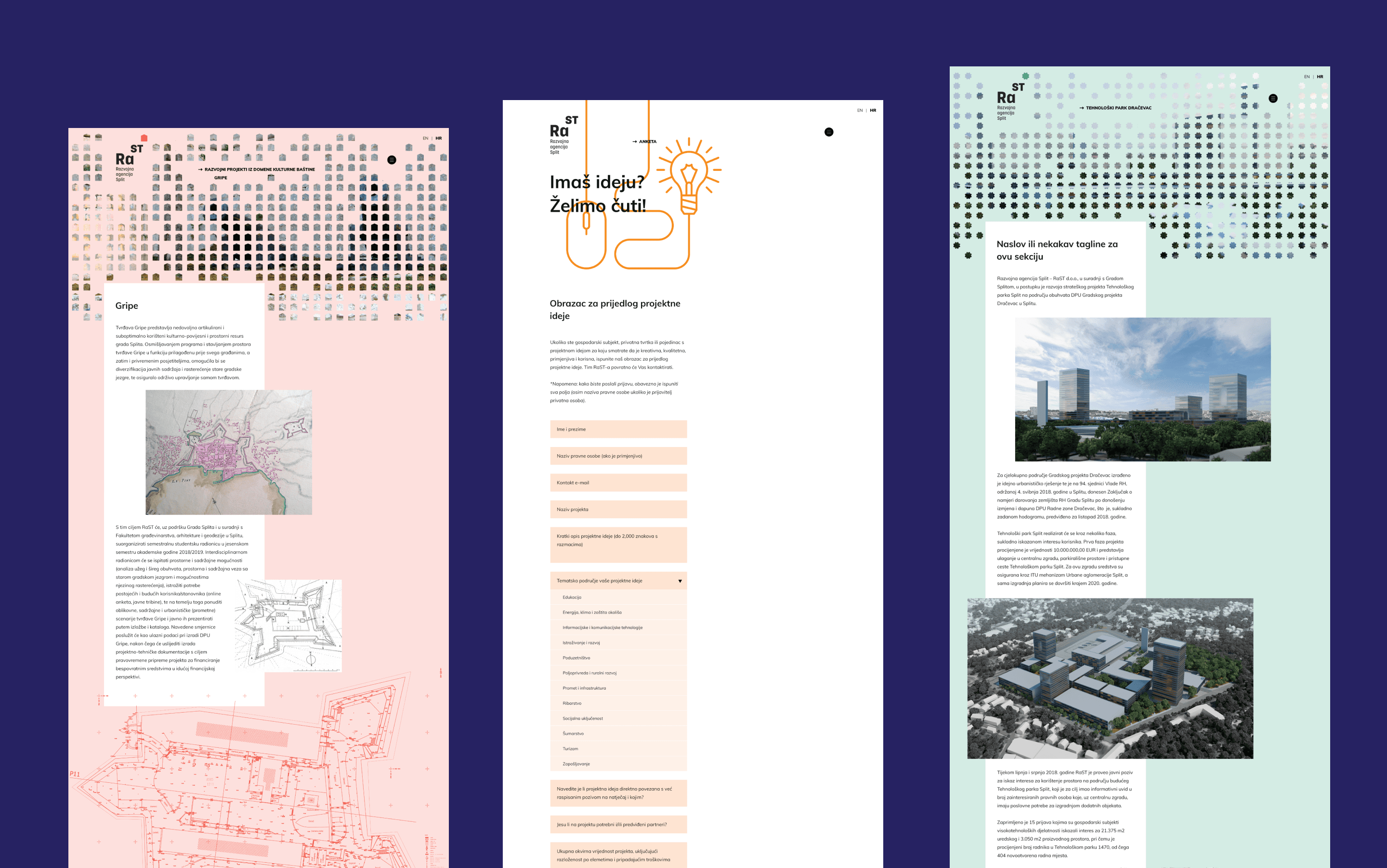 Rast page screenshots