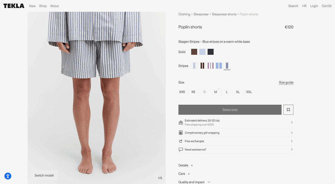 Tekla fabrics website screenshot